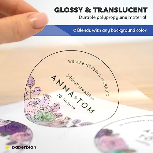 Miniatura 3 de Papel adhesivo para impresora de inyección de tinta paquete 2 paquetes x 20 hojas papel adhesivo de vinilo imprimible para Cricut brillante de 85 x