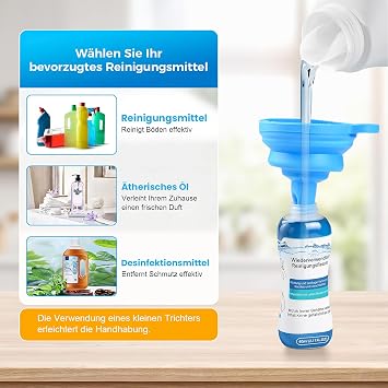 60 ML Reusable Replacement Bottle for Philips OneUp 3000 / 5000 Series Electric Mop, Refillable with Any Cleaning Fluid of Your Choice, Leak-Proof PP Bottle, 2.11 FL OZ