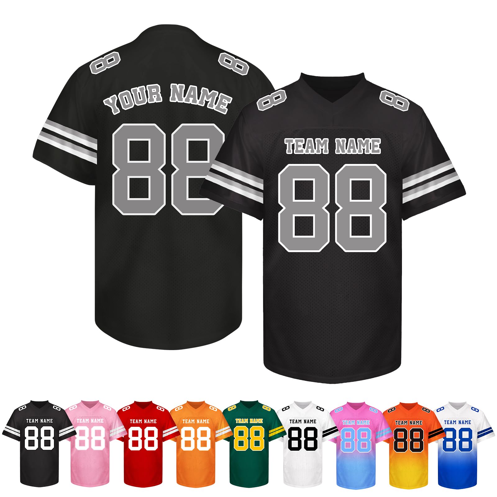 Custom Football Jersey Personalized Football Shirt Stitched Team Name Number Customized Uniform Fans Gift for Men Women Youth
