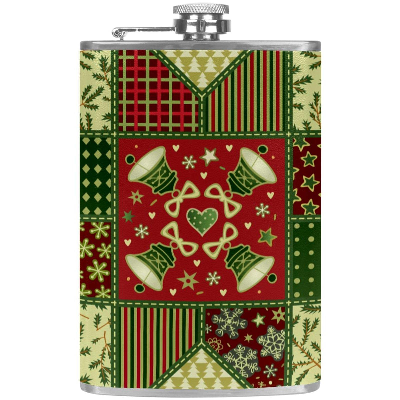 Flasque pour liqueur haut de gamme avec entonnoir au design treillis de Noël raffiné