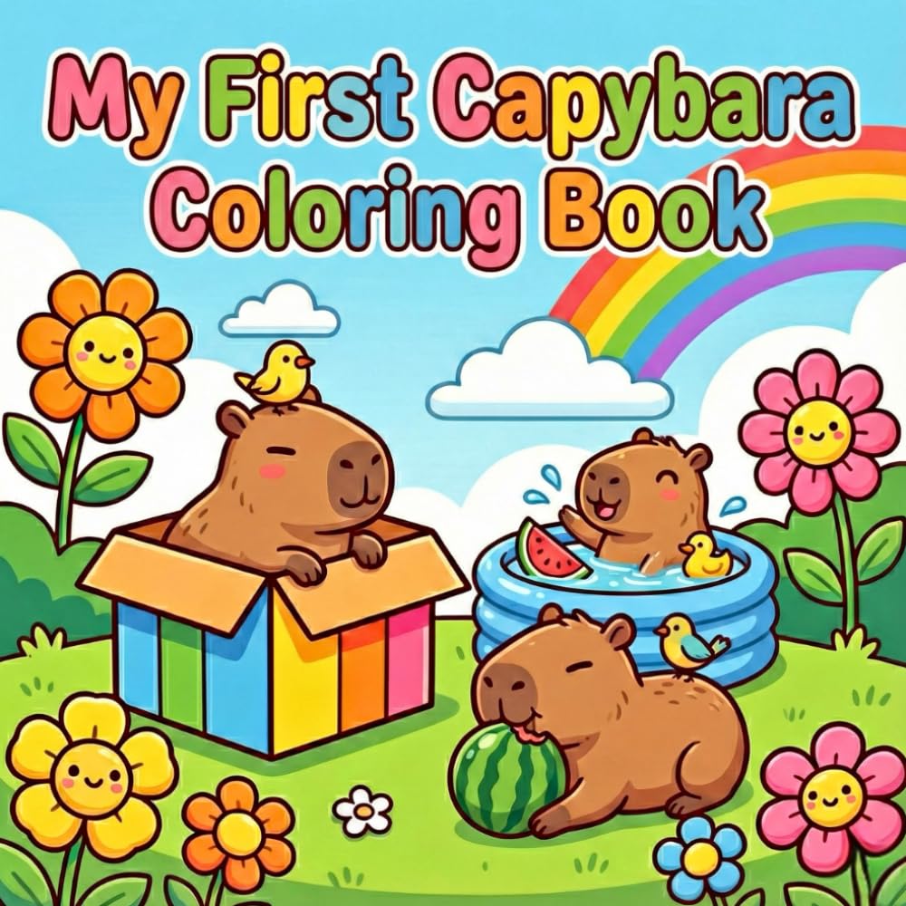 My First Capybara Coloring Book | Bold & Easy Animals: Cute and Simple Coloring Pages for Toddlers & Preschoolers · Beginner Friendly