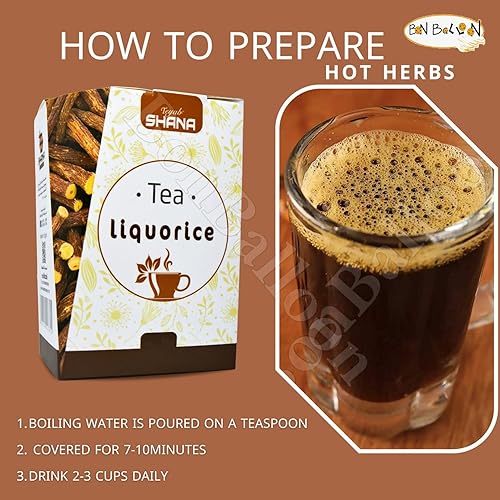 Miniatura 6 de Shana Natural Drink Té de hierbas Regaliz Regaliz Bebida de hierbas No OGM Sin Aditivos Sin Colorantes Artificiales Sin Cafeína Kosher Halal (2.64