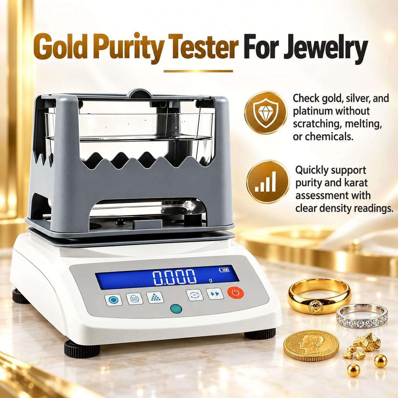 Digitaler elektronischer Goldtester, Goldreinheitsprüfmaschine