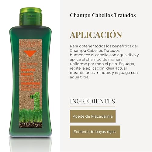 Miniatura 4 de Salerm Biokera Natura - Champú para el cabello tratado con aceite de macadamia y extracto de bayas rojas, 10.8 onzas