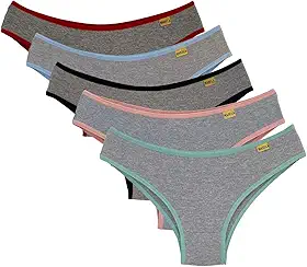 Kit 05 Calcinhas de algodão Tanga Confortável REF090 MABECA