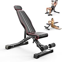 OUNUO Adjustable Foldable Weight Bench 660LBS - Home Gym Workout Bench for Bench Press, Full Body Training & Sit-Ups