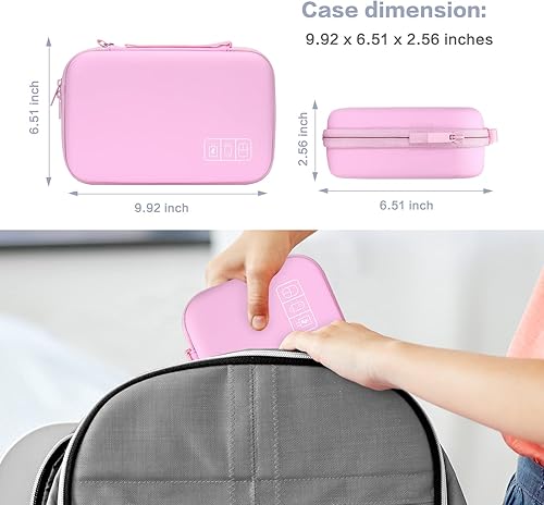 Miniatura 10 de MOSISO Funda organizadora electrónica de viaje compatible con adaptador de corriente MacBook, compatible con Magic Mouse y lápiz, tarjeta SD, disco