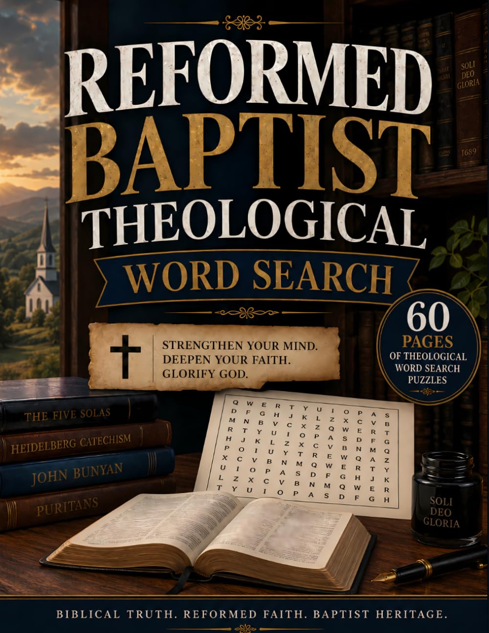 Reformed Baptist Theology Word Search Book: 60 Page Word Search Puzzle on Bible Doctrine, Church History, and Reformed Theology