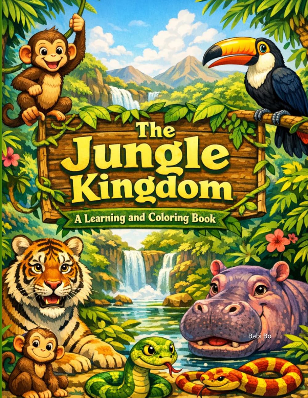 The Jungle Kingdom A learning and Coloring Book: Discover and Color: A Learning Adventure Through Nature and Wildlife, A Fun Educational Journey with Coloring, Discovery, and Knowledge