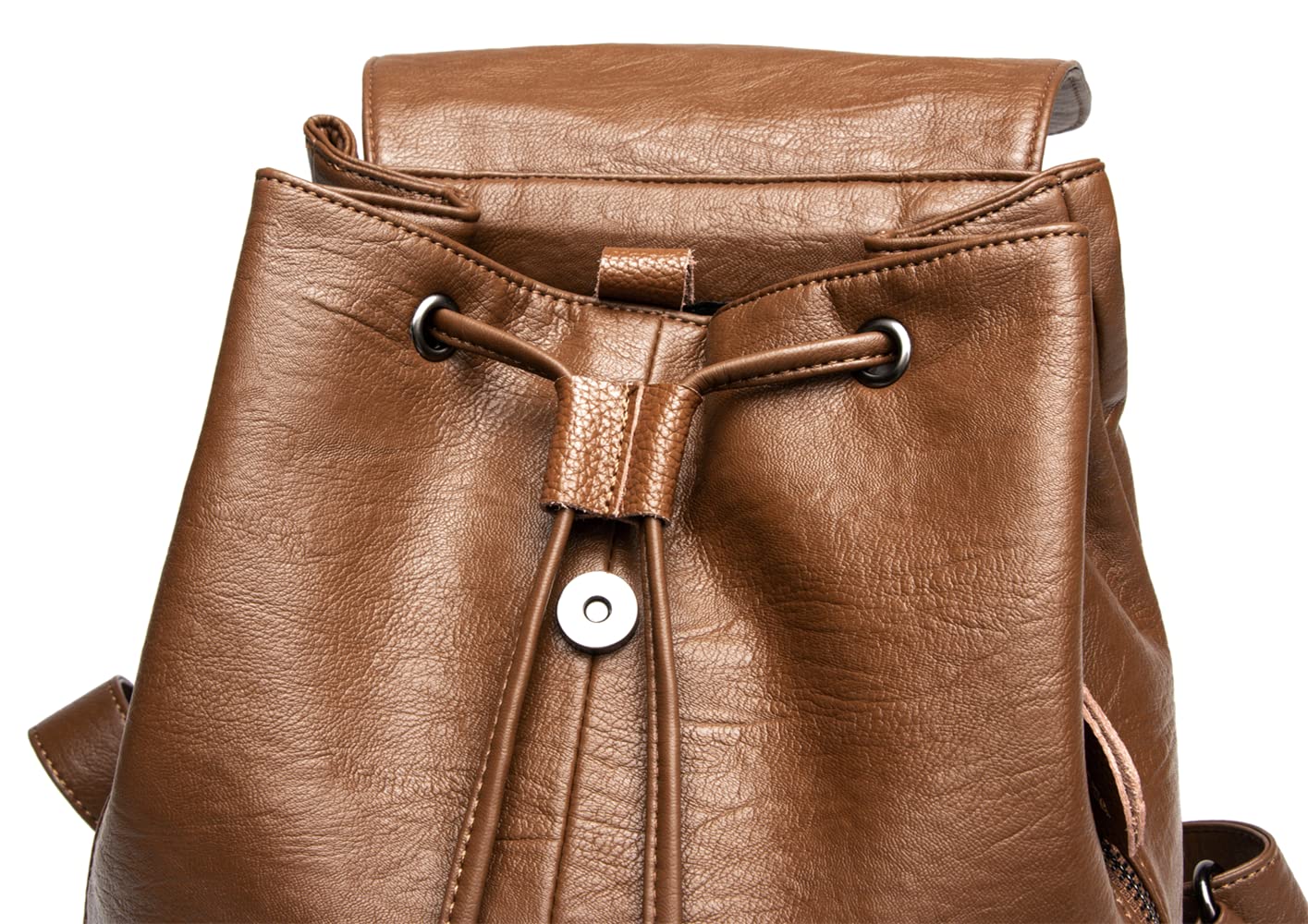 Damski plecak skórzany, plecak chroniący przed kradzieżą, luźny ze sznurkiem, elegancki, klasyczny, lekki plecak z wieloma kieszeniami, modna torba do pracy, szkoły, na podróż, brązowy, M, Plecaki