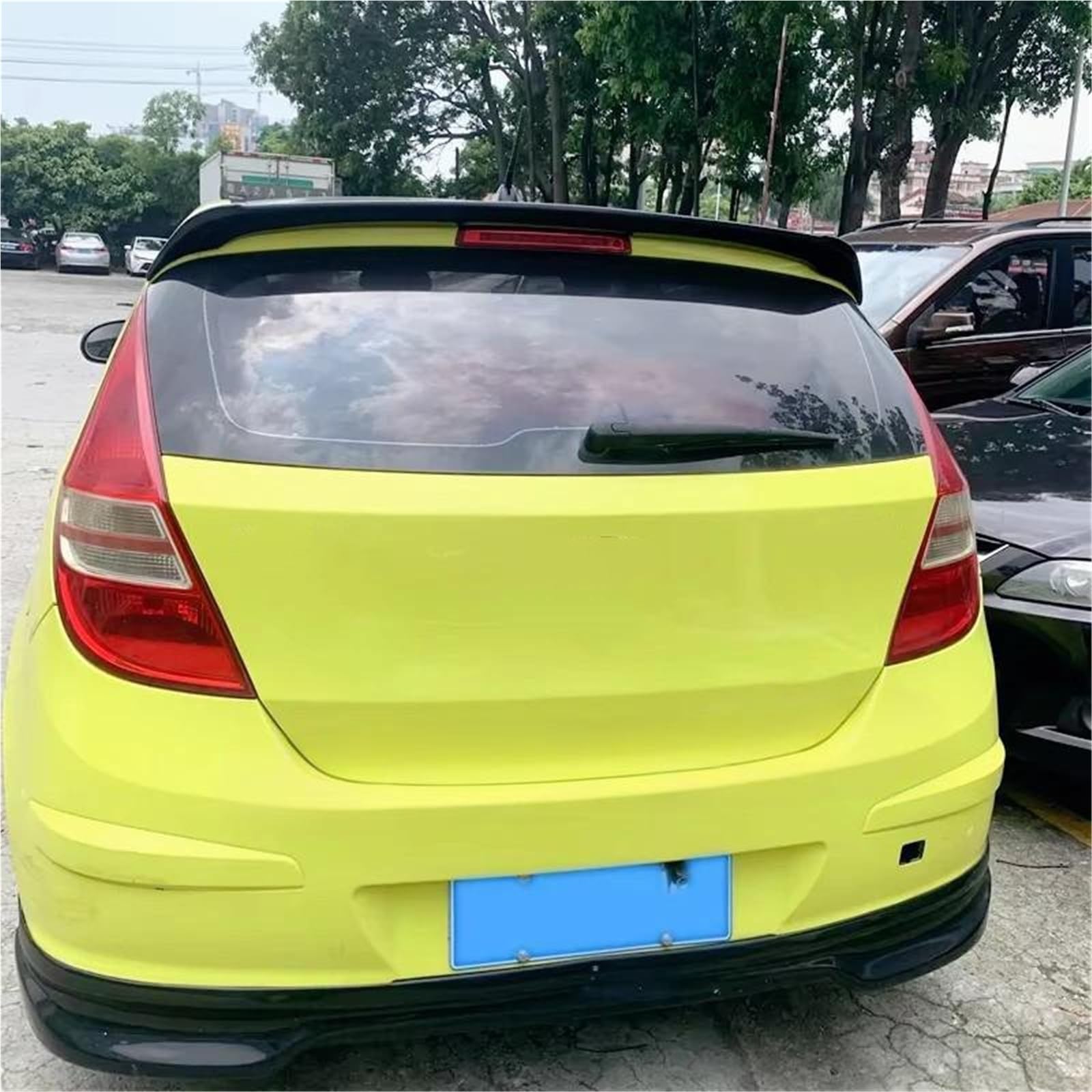 Dla H&YUNDAI I30 2008-2013 Skrzydło Na Klapie Lotka Tylny Spoiler Bagażnika Modyfikacji Skrzydła Z Pnia Tylny Spojler Dachowy Spoiler Trunk Wing(Black)