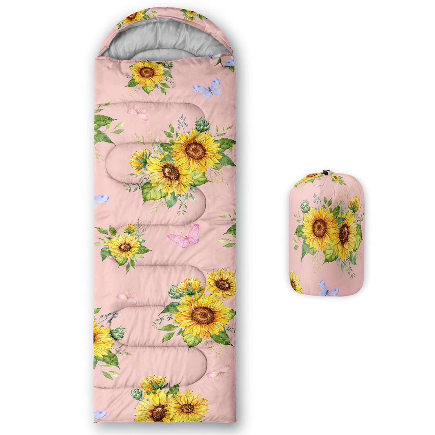 Sleeping Bags for Adults Kids,Backpacking Camping Sleeping Bag for Girls Boys Lightweight Waterproof Cold/Warm Weather Sleeping Bag for All Season