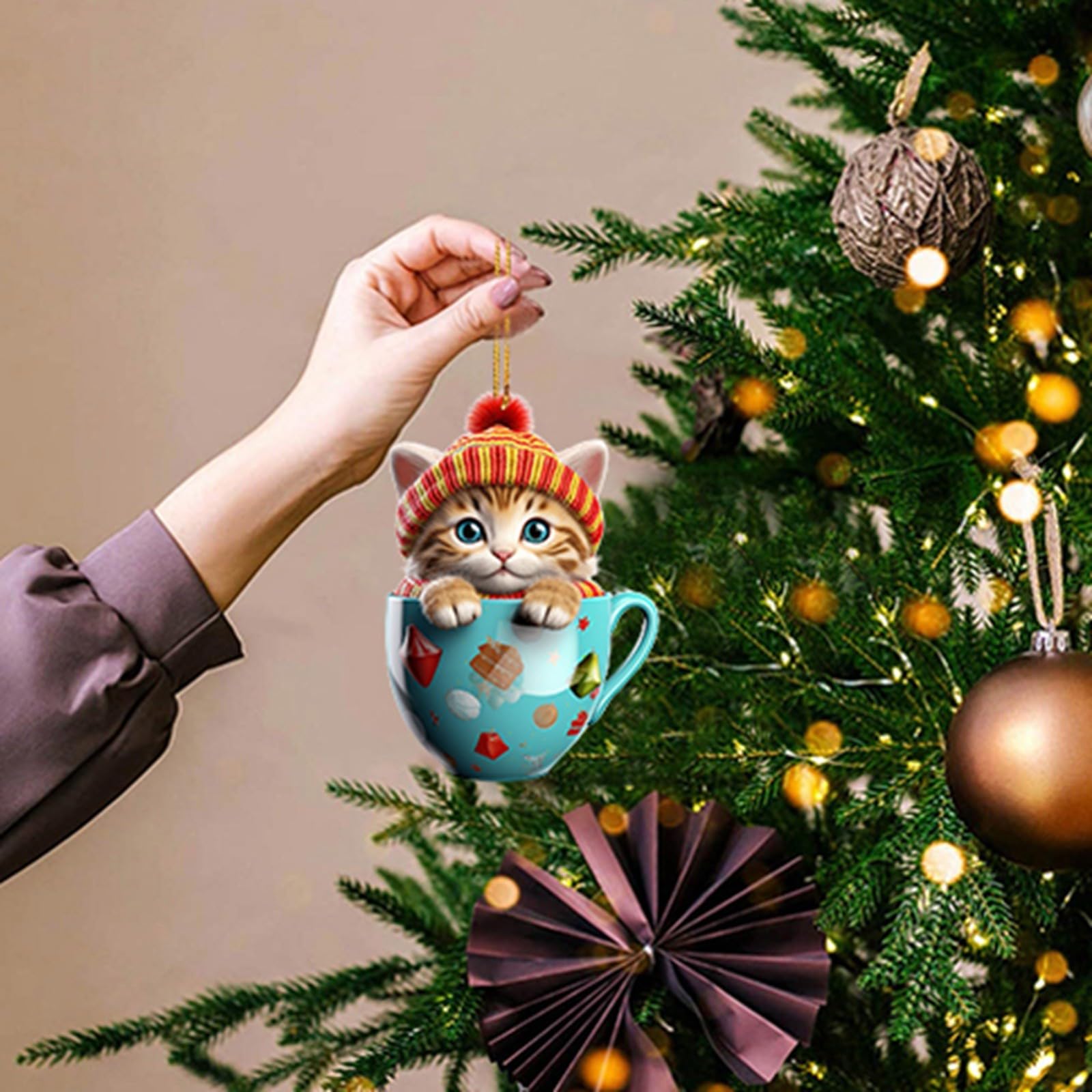 Black Cat Christmas Ornaments 2024, Black Cat Ornaments For