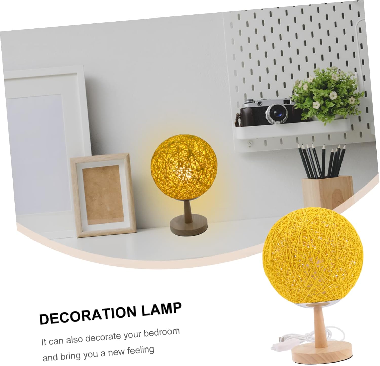 NUOBESTY 1set Creative Rattan Led Night Light for Boys and Girls Unique Desktop Table Lamp for Bedroom Living Room and Study Charming Decorative Accent for Rooms and Holiday Celebrations
