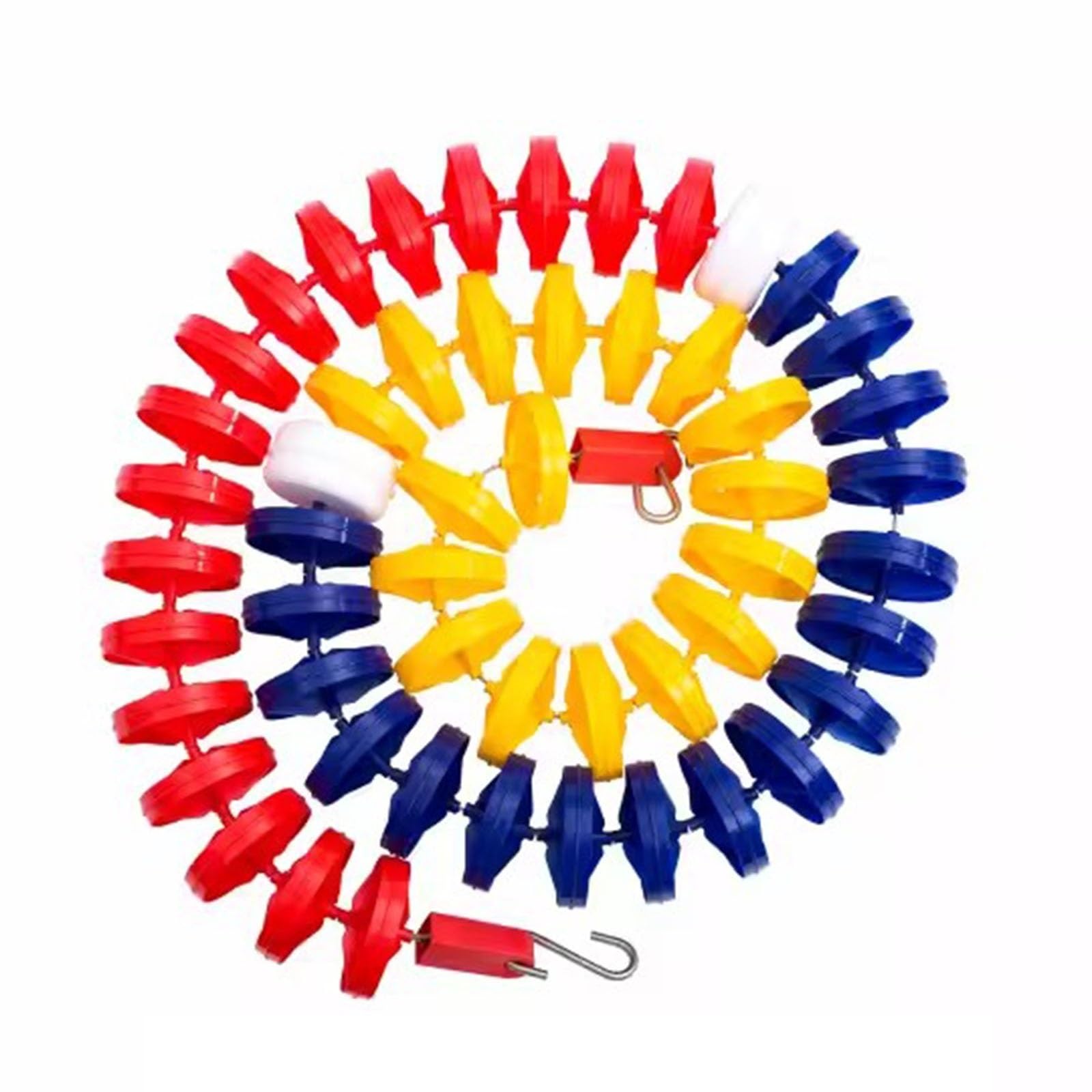 RENLXFI Pool Ropes to Divide Swim Pools, Anti-UV Lane Divider with Floating Buoys, Blue/Yellow/Red Combination, 23/26/29.5/33/36/65 Ft Long (Size : 14m/45.9ft)