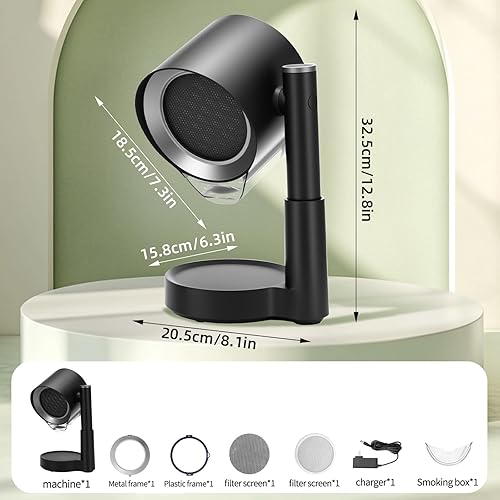 Miniatura 7 de Campana extractora portátil, ventilador de cocina portátil con 3 velocidades, polímero de filtro triple, filtro de aluminio desmontable, bajo ruido,