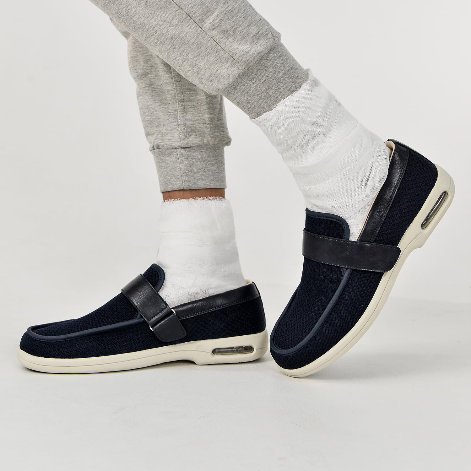 Zapatos Ortopédicos Ajustables para El Pulgar Valgo Fáciles de Poner Y Quitar Cómodos para Personas Mayores con Pies Hinchados Y con Espuma Viscoelástica (A10993)