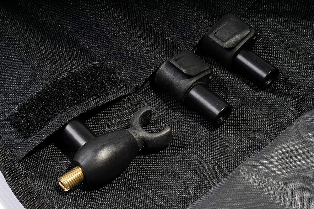 Sonik Rod Pod Vader X 3 Ruten inkl. Transporttasche - Rutenauflage für Karpfenangeler in Schwarz - Kompaktes Aluminium Pod zum Angeln auf Karpfen