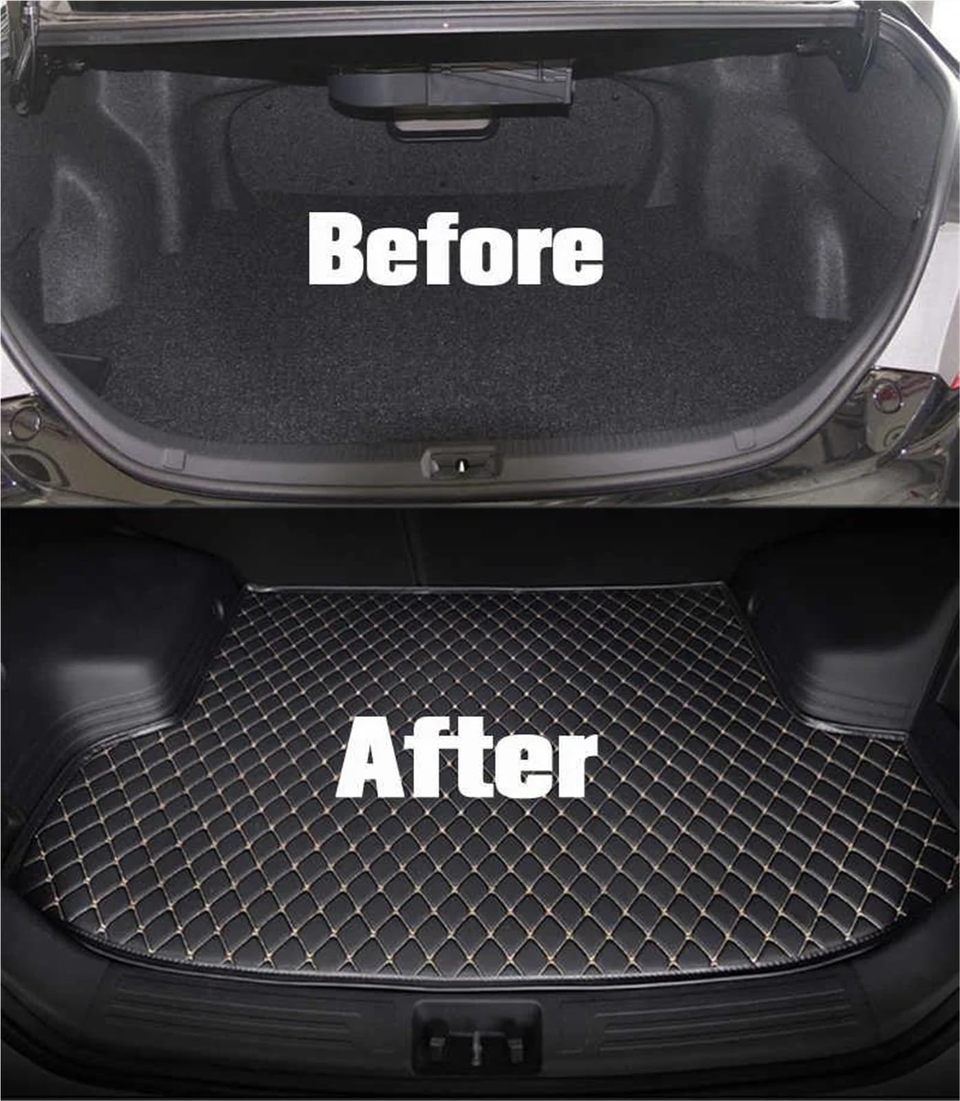 Tapis De Coffre pour pour Gran pour Turismo pour Berline Sportive À Toit Rigide (2007-2011, 2012-2017) Tapis De Coffre Arrière Protection IntéRieur(Noir-Rouge)
