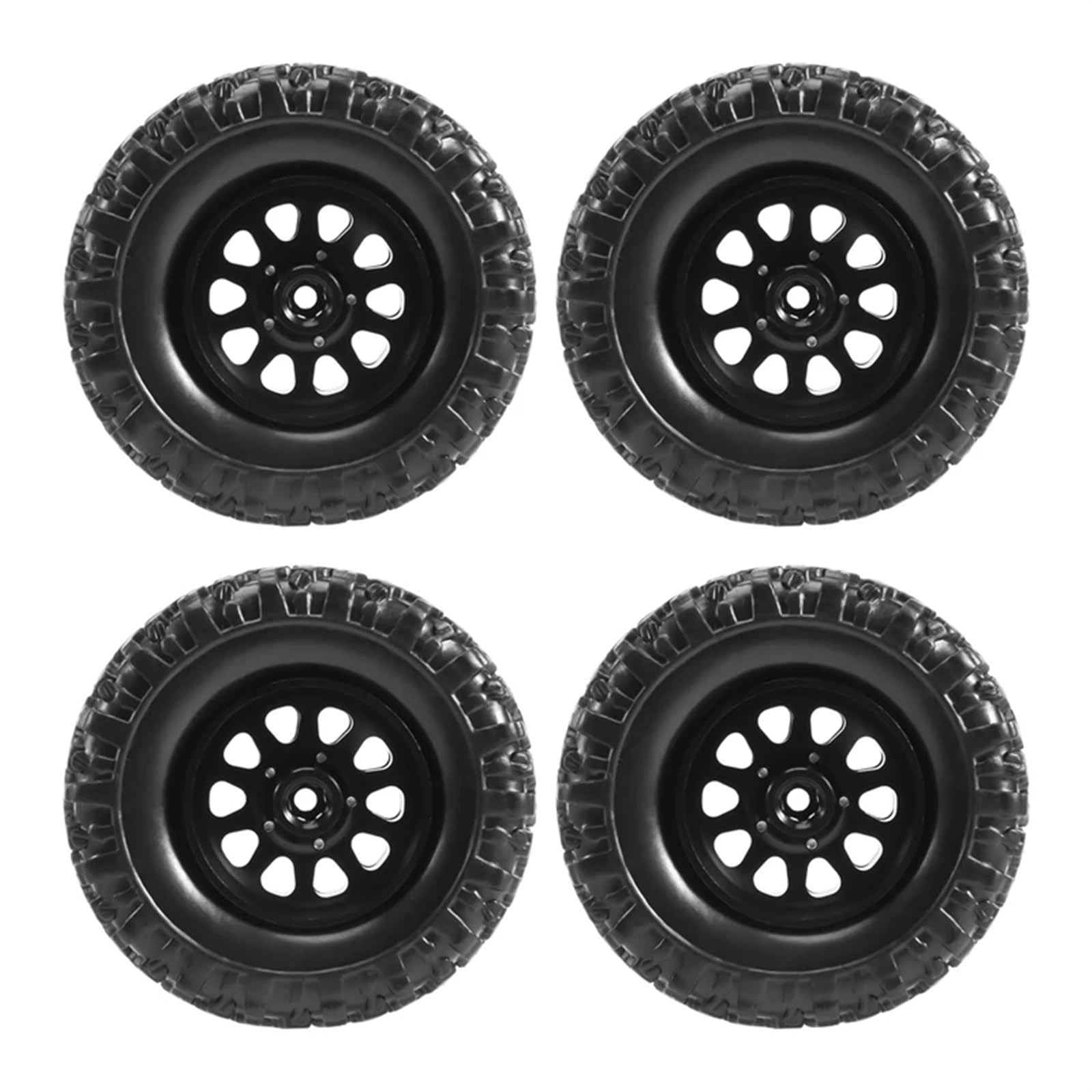 RC Pneus Jante Compatible avec WPL C14 C24 B14 B24 B36 pour MN D90 pour MN99S Pièces De Rechange pour Voiture RC : Jante Beadlock en Métal 4 Pièces Et Pneu en Caoutchouc(Red)