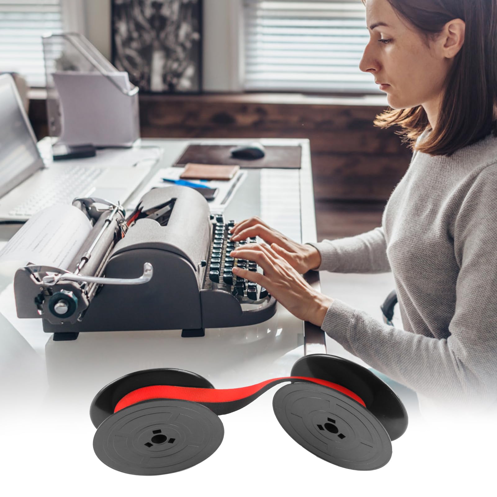 Nastri Per Macchina Da Scrivere - 2 Nastri Bicolore Rosso/Nero, Nylon, 7 Metri, Compatibili Con Olivetti - Foto 7