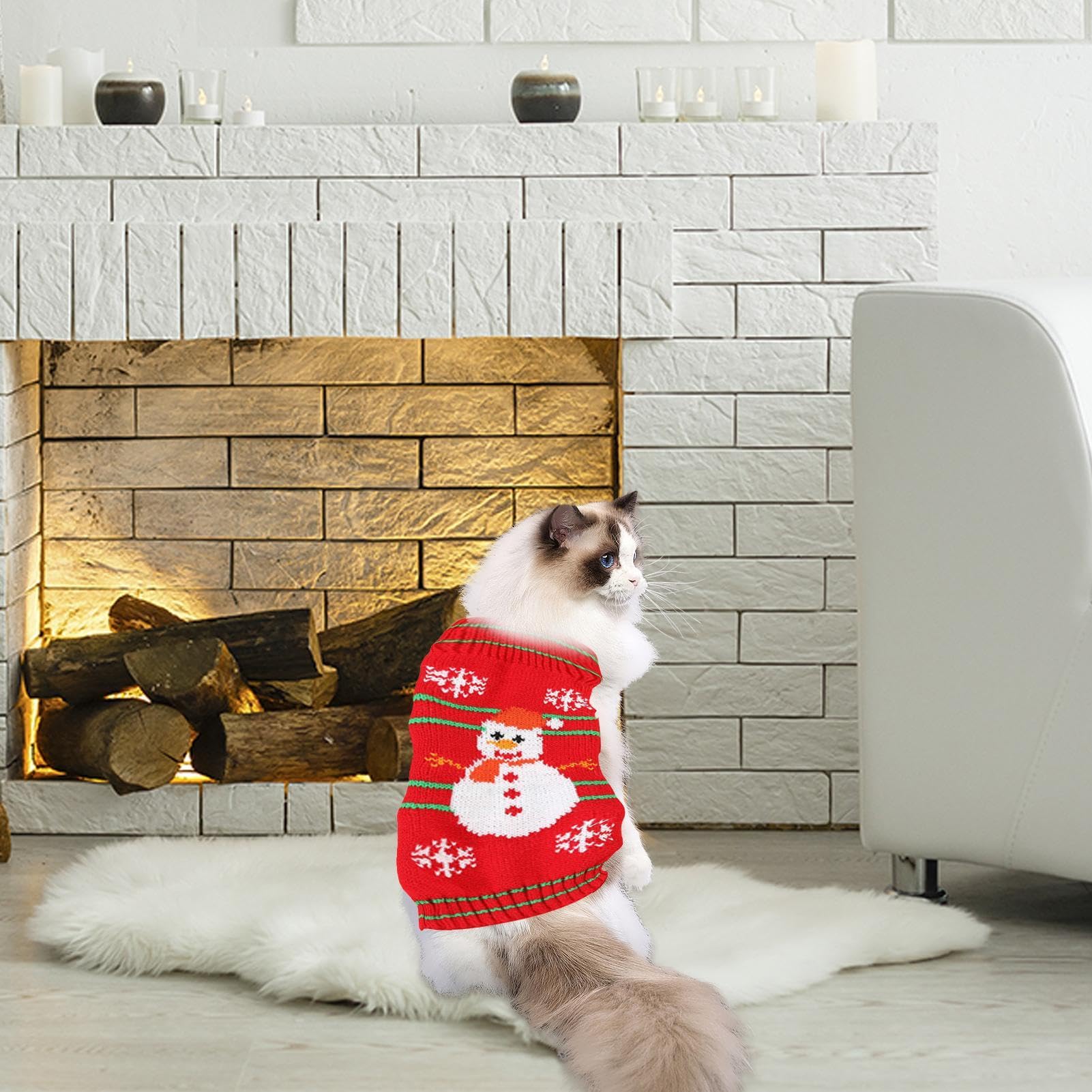Maglione Natalizio per Cani, Maglione Caldo per Cani, morbide Camicie Natalizie per Cani