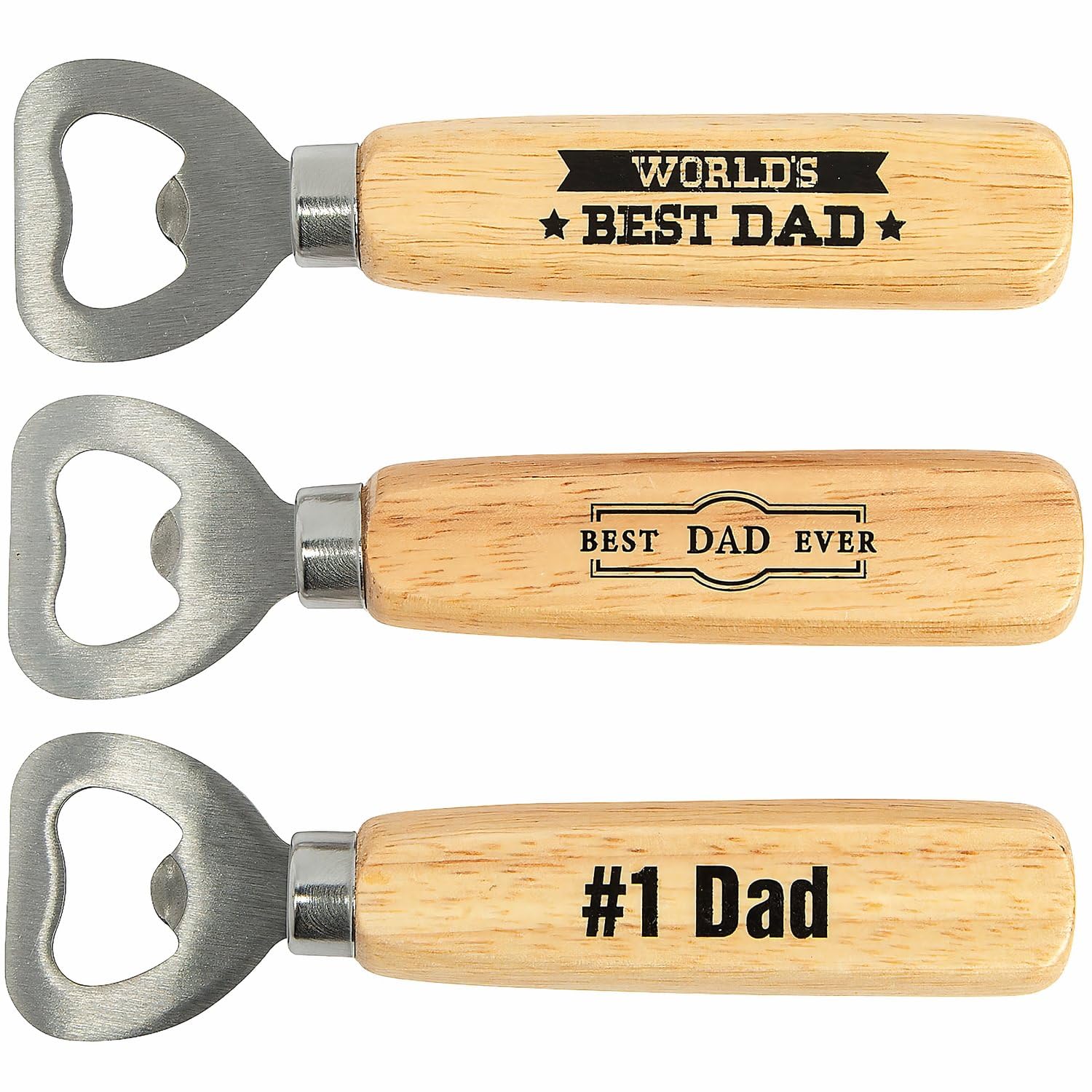 Décapsuleur Fête des Pères lot de 3 : le cadeau idéal et pratique pour célébrer les papas