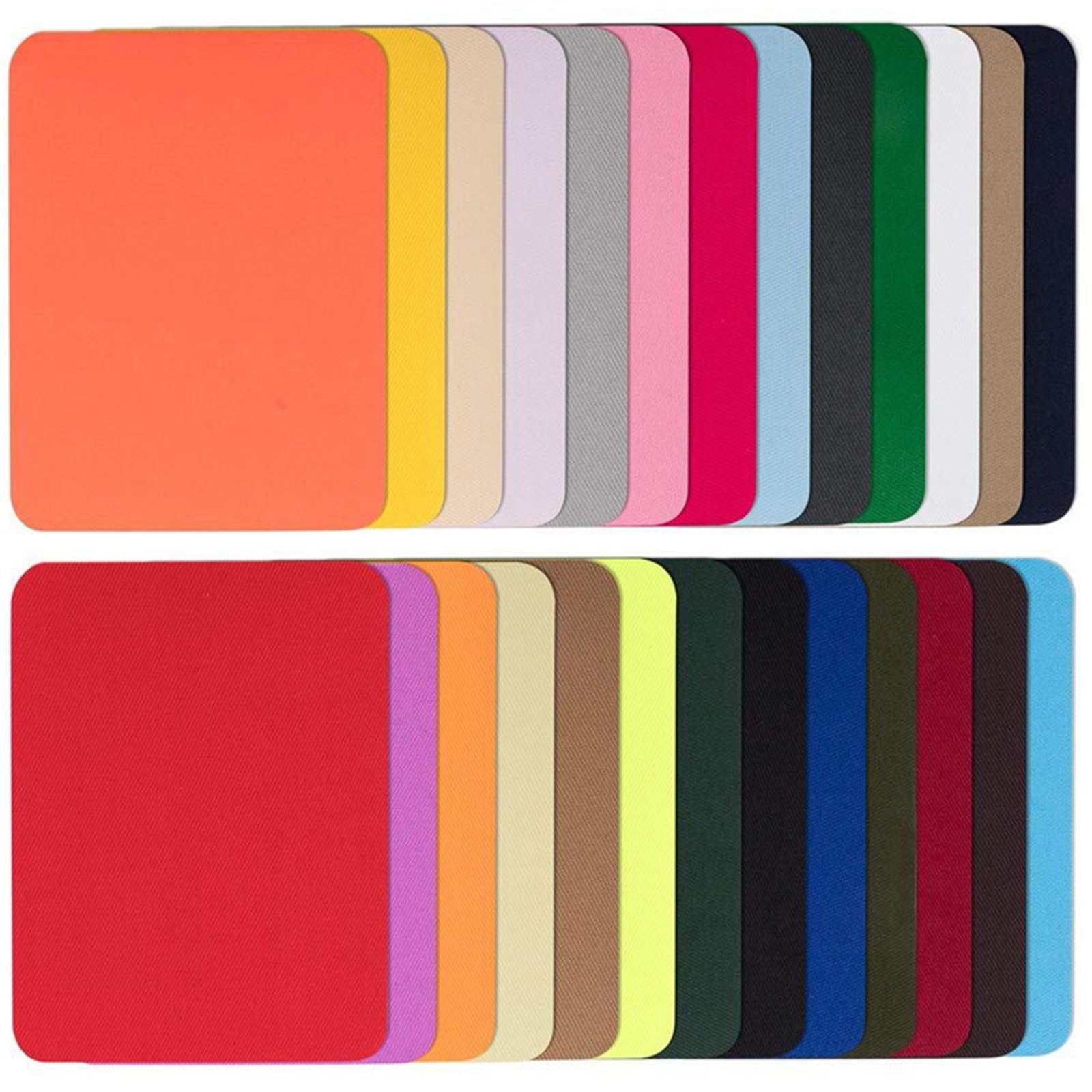 Aufnäher Farbiger rechteckiger Aufnäher aus Stoff for Kleidung, Steppdecke, DIY, waschbar, thermoklebend, for Aufbügeln oder Nähen von Aufklebern für Heimwerker(26PCS-Set)