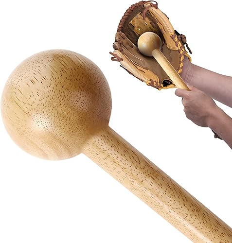 Baseball Glove Mallet - Shaping Hammer for Glove Break-in, Wooden Long Handle One-Piece Softball & Baseball Mitts Shaper Tool for Adult Youth