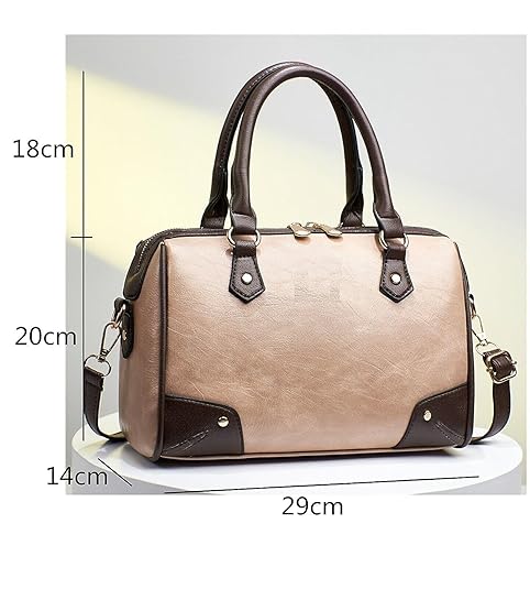 MAHVIW Natural Leather Top-Handle satchel Tote Handbags,Women Tote Bag For Women PU Leather Shoulder Handbag for Lady Large Capacity Bags with Strap Tote Bag Classic Bags for Women