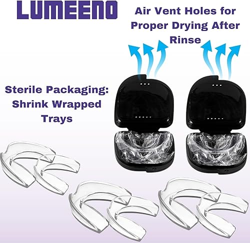 Miniatura 7 de Night Guards for Teeth Grinding – Custom Fit Mouth Guard for Sleeping, 8 Moldable Dental Guards + 2 Travel Cases, BPA-Free, Trimmable