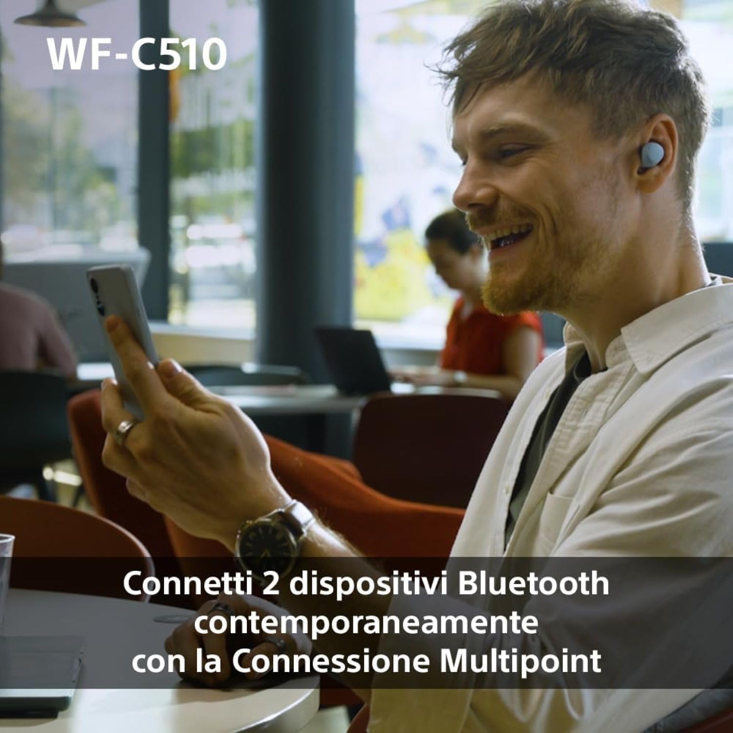 Sony WFC510 True Wireless Cuffie Bluetooth Multipoint IPX4 Spotify Tap Ricarica Rapida 22h Nero