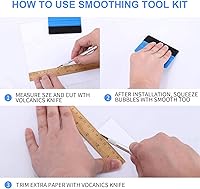 Vista 4 de Herramientas de tintado de película para ventana de automóvil, kit de envoltura de vinilo, juego de tinte de ventana precortado/automático