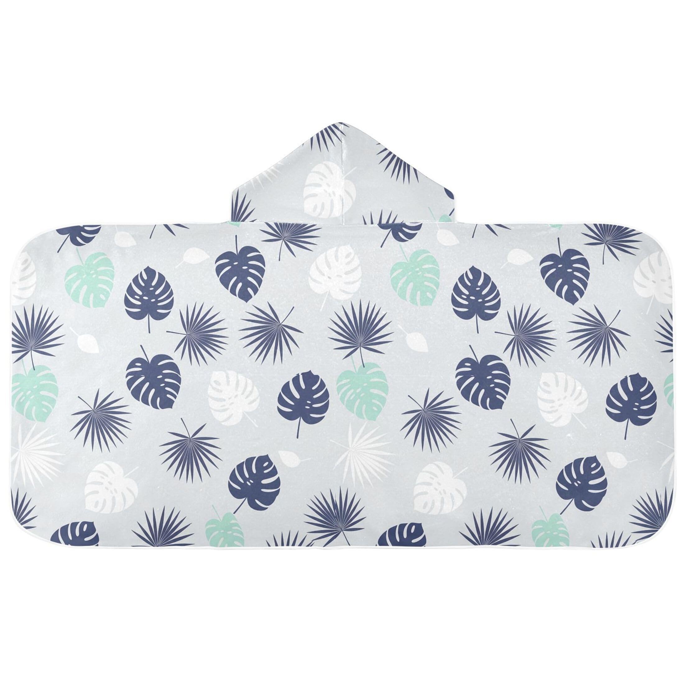 Fuauuyl Monstera Leaves Hooded Baby Bath Towel Soft & Breathable Towel for Newborns Infants Toddlers, Nursery Essential
