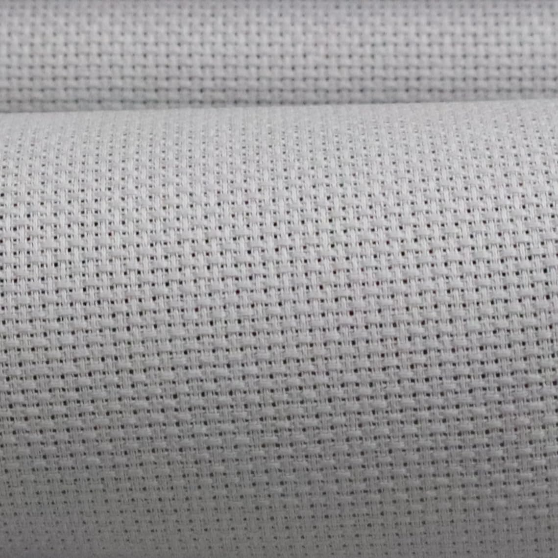 KCS 16 Count Cotton Cross Stitch Aida Cloth Fabric (Light Grey, 12" x 59"/30cm x 149cm)