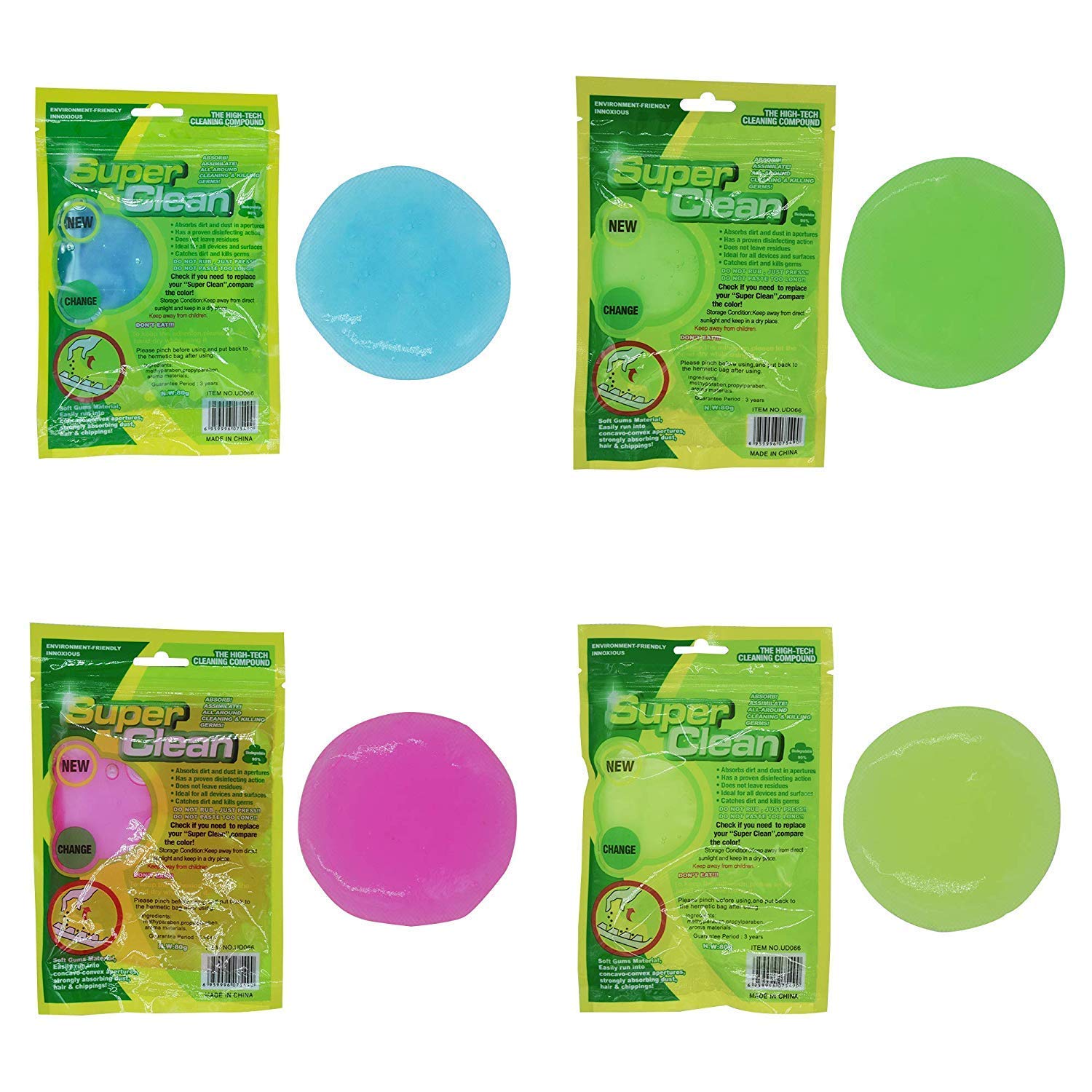 4pcs Limpiador de Polvo Teclado para Portátil Ordenador Polvo Remover Flexible Suave Pegamento