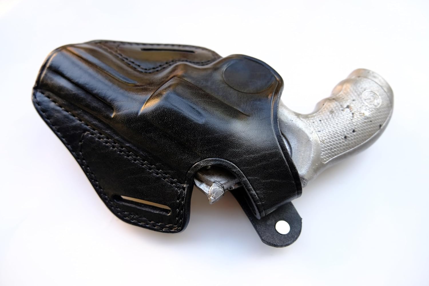 Leather Custom owb Holster for sw 686 3 inch (R.H) Black Tan
