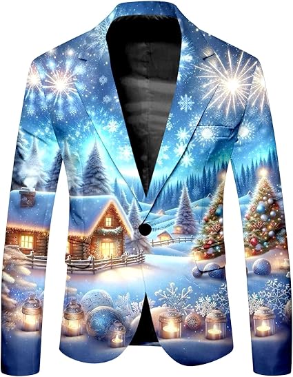 Gefomuofe Sakko Blazer sportif léopard pour homme Coupe ajustée Moderne Revers Veste de costume Hipster Veste d'affaires à thème Manteau léger Loisirs Manteau de sport moderne, beige, S