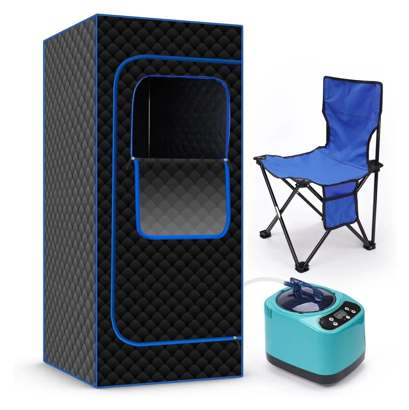 Portable Sauna - At Home SPA For Relaxation, 3 Liters 1100 Watt Steamer Large Space Box Remote Control Pilates(70x34 x34)