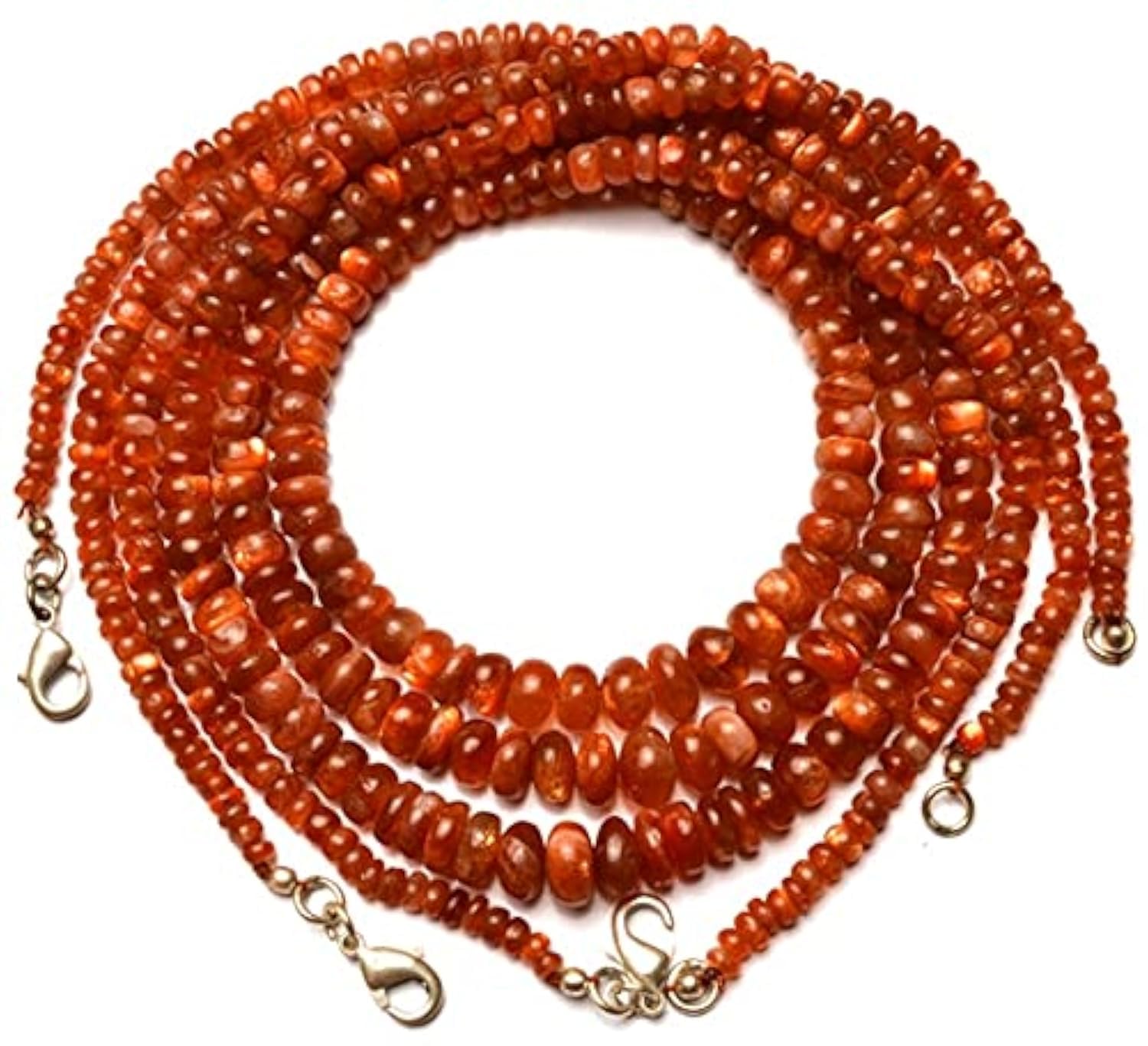 Pierre de soleil perles rondelles 4-8mm naturelles pour création collier