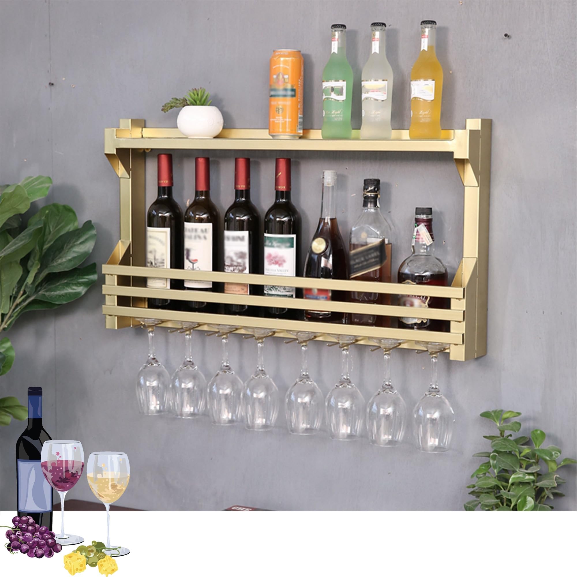 Casier à vin flottant idée cadeau idéale pour crémaillère et bar