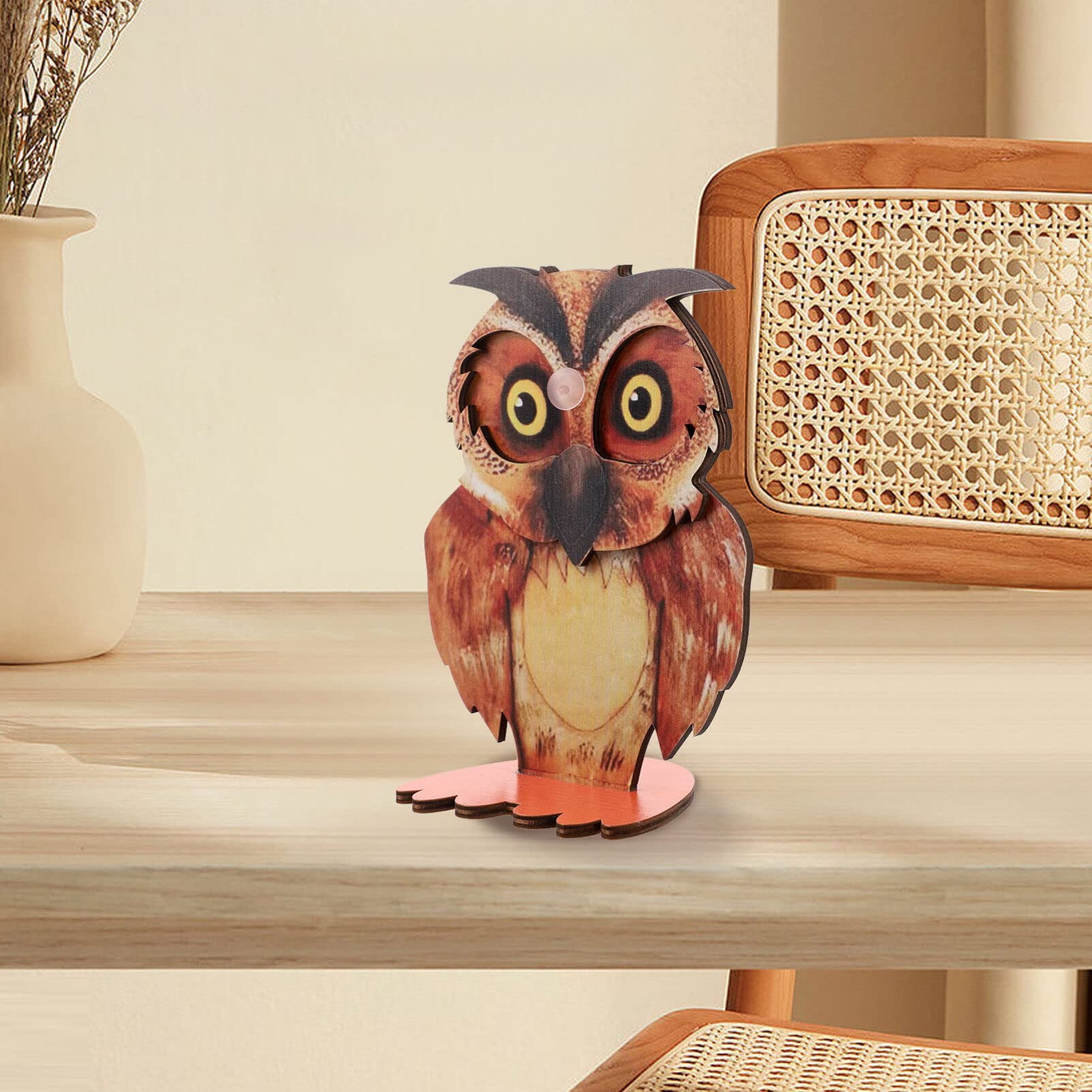 Amazon.co.jp: 動物7メガネ7ホルダー7木7彫刻7フクロウ7置物7