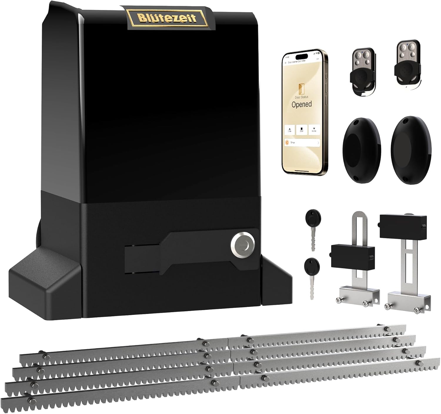 Blütezeit 1800lb WiFi Sliding Gate Opener Smart App Control