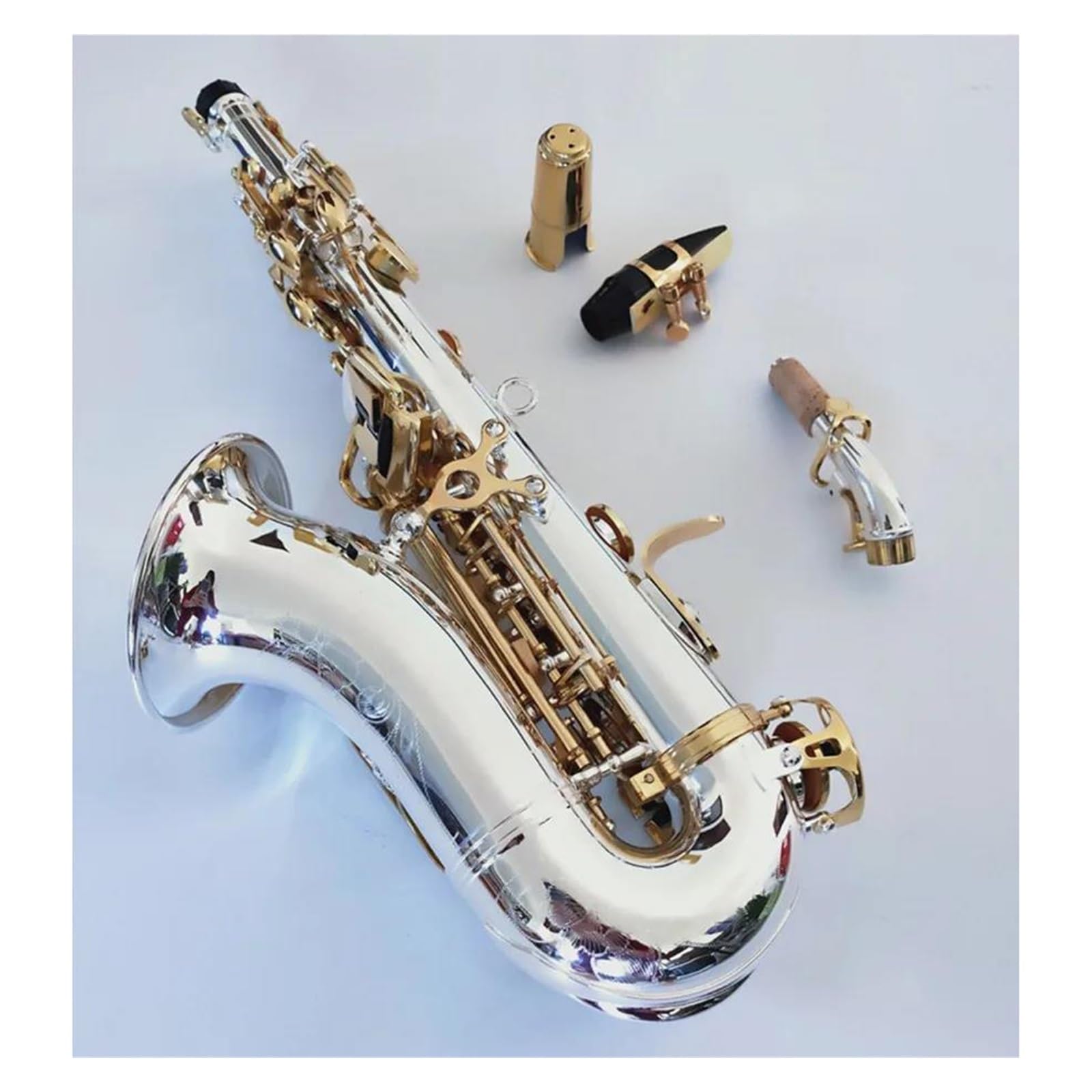 Professionale Sassofono Bocchino Per Sax In Ottone Per Sassofono Soprano Curvo, Prestazioni Professionali