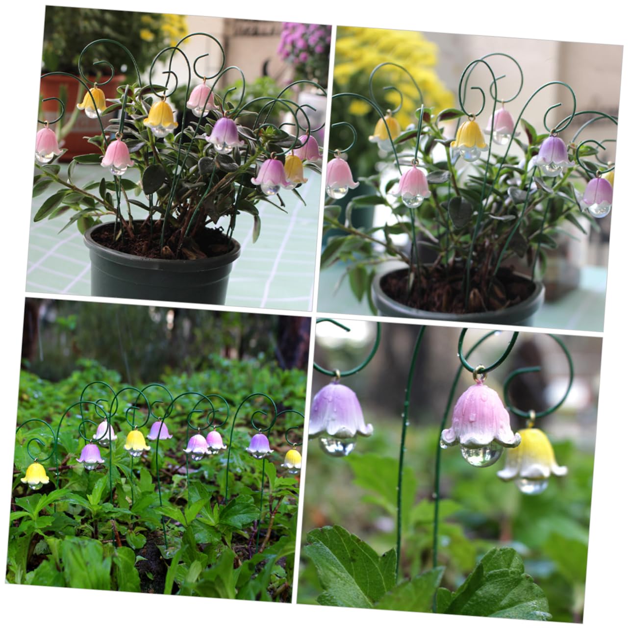 POPETPOP 36stücke Teiliges Blumenstecker Für Garten-Dekoration Dekorative Blumenstangen Aus Resin Für Blumenbeete Töpfe Und Parks Für Feste Und Feierlichkeiten
