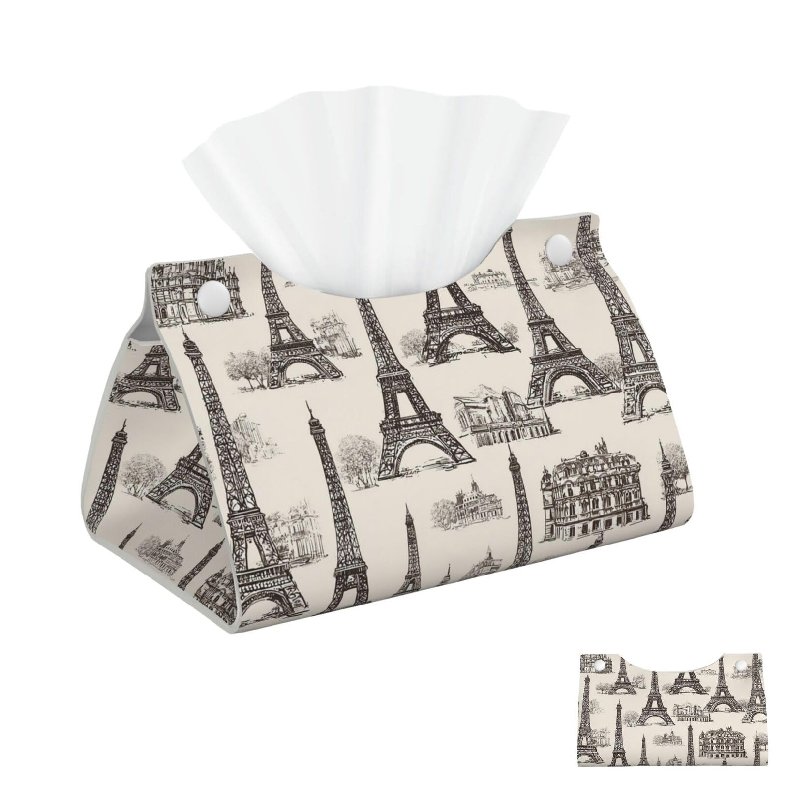 Paris Eiffel Tower2 Tissue Box Cover Square Cube Boxes