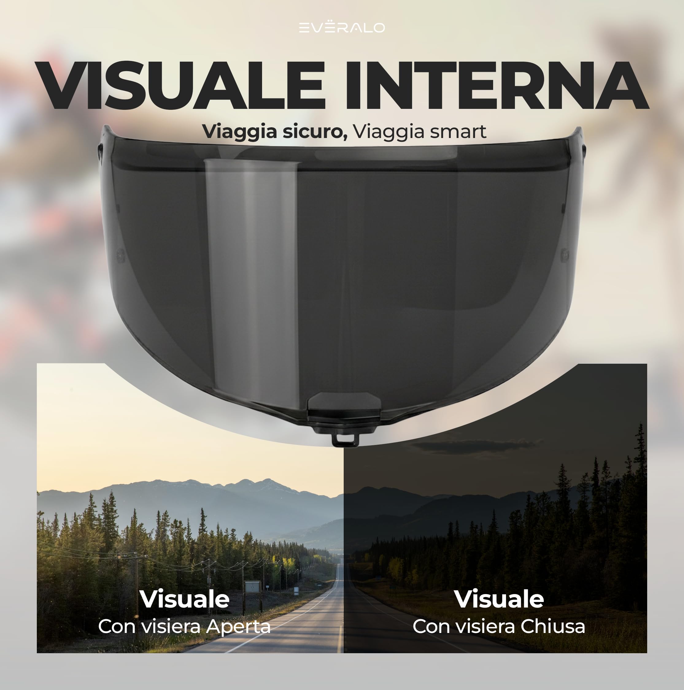 Visiera Compatibile con LS2 FF811 - Vector 2 - Vector II Carbon (Dark Fume')