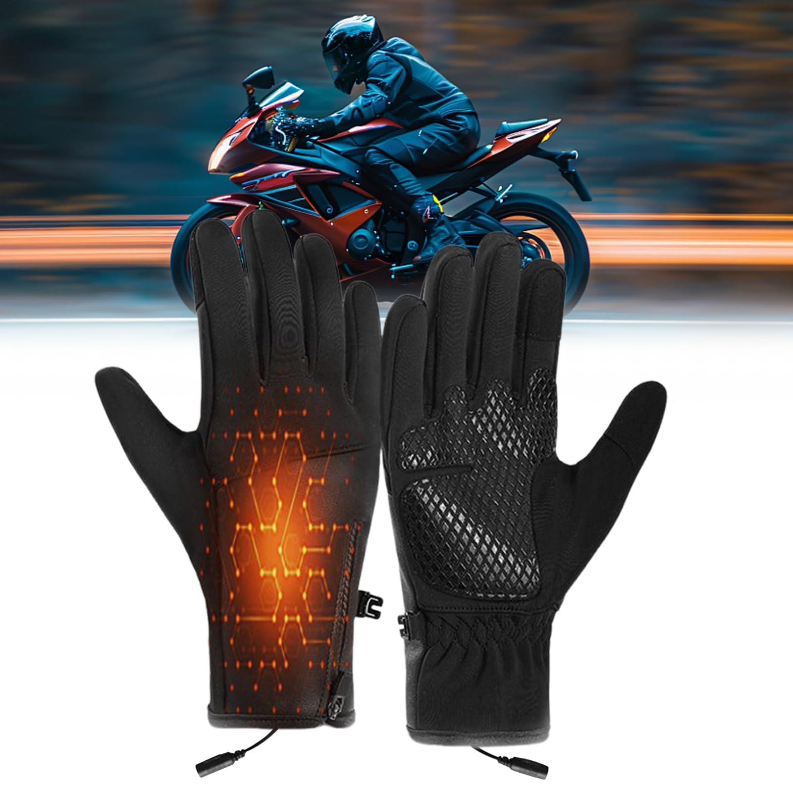 ZH1YFD Podgrzewane rękawiczki damskie - 23x10cm Wiatroszczelny polar Regulacja temperatury Zimne rękawice rozgrzewają Rękawiczki do jazdy na nartach Snowboarding Sporty zimowe Kolarstwo Wędkarstwo