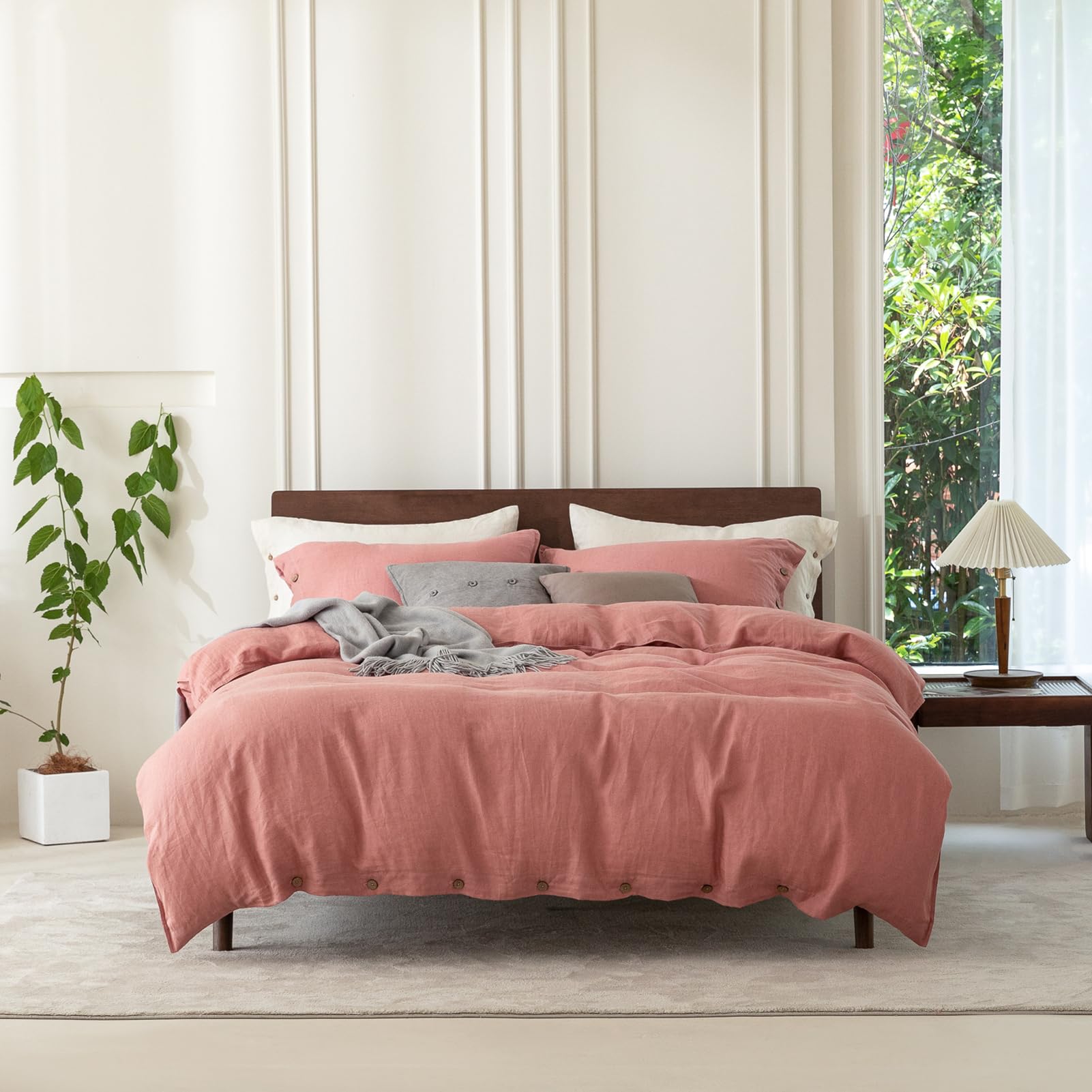 EVERLY 100% Pure Linen Duvet Cover Set 