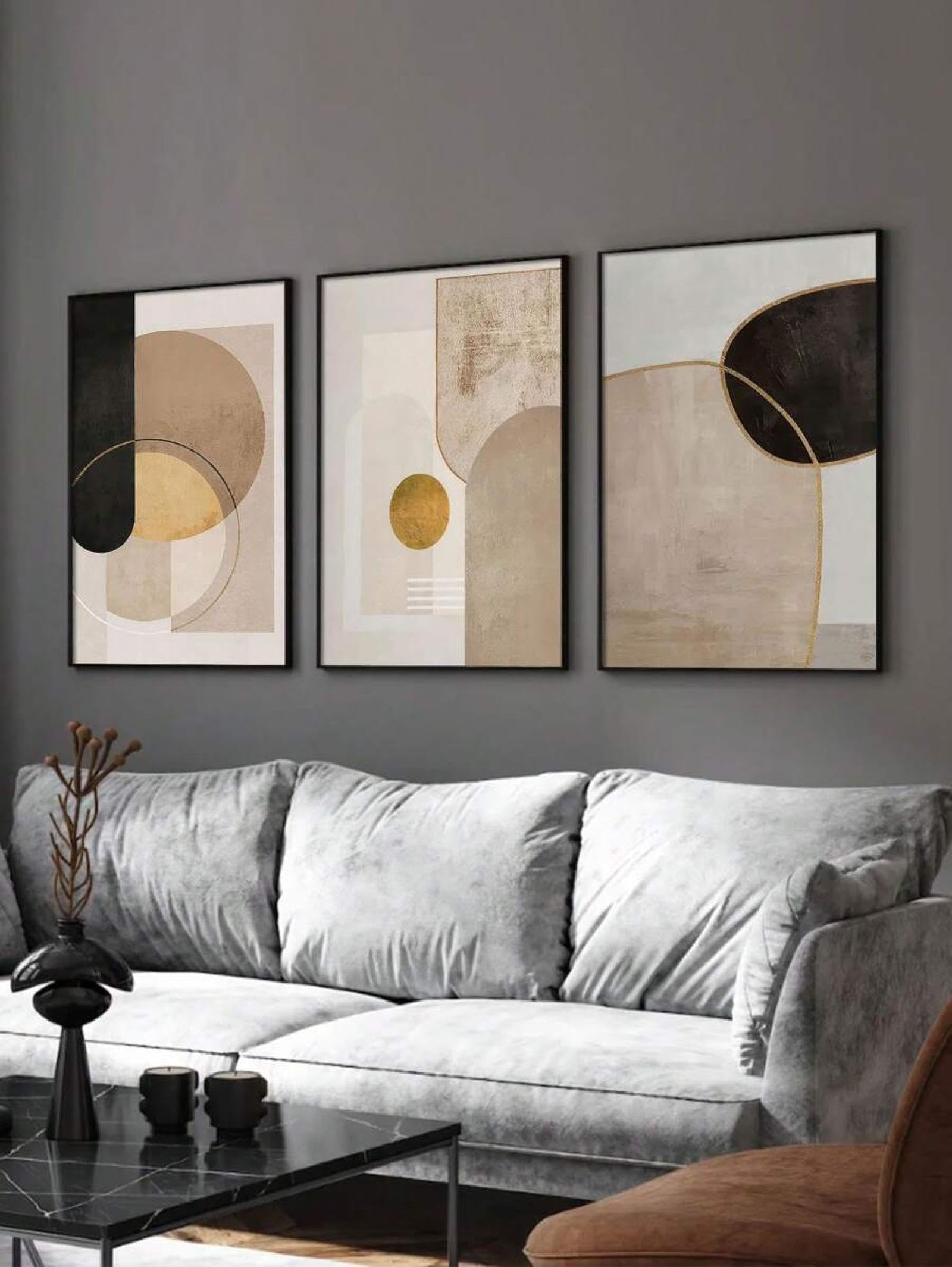 Art mural géométrique abstrait pour une décoration de chambre chic - 8